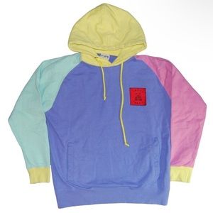 Teddy Fresh Pastel Colorblock Hoodie 2.0 Sweatshirt Men's Medium Purple.